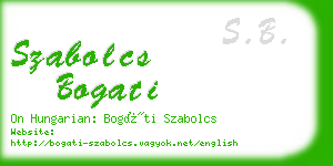 szabolcs bogati business card